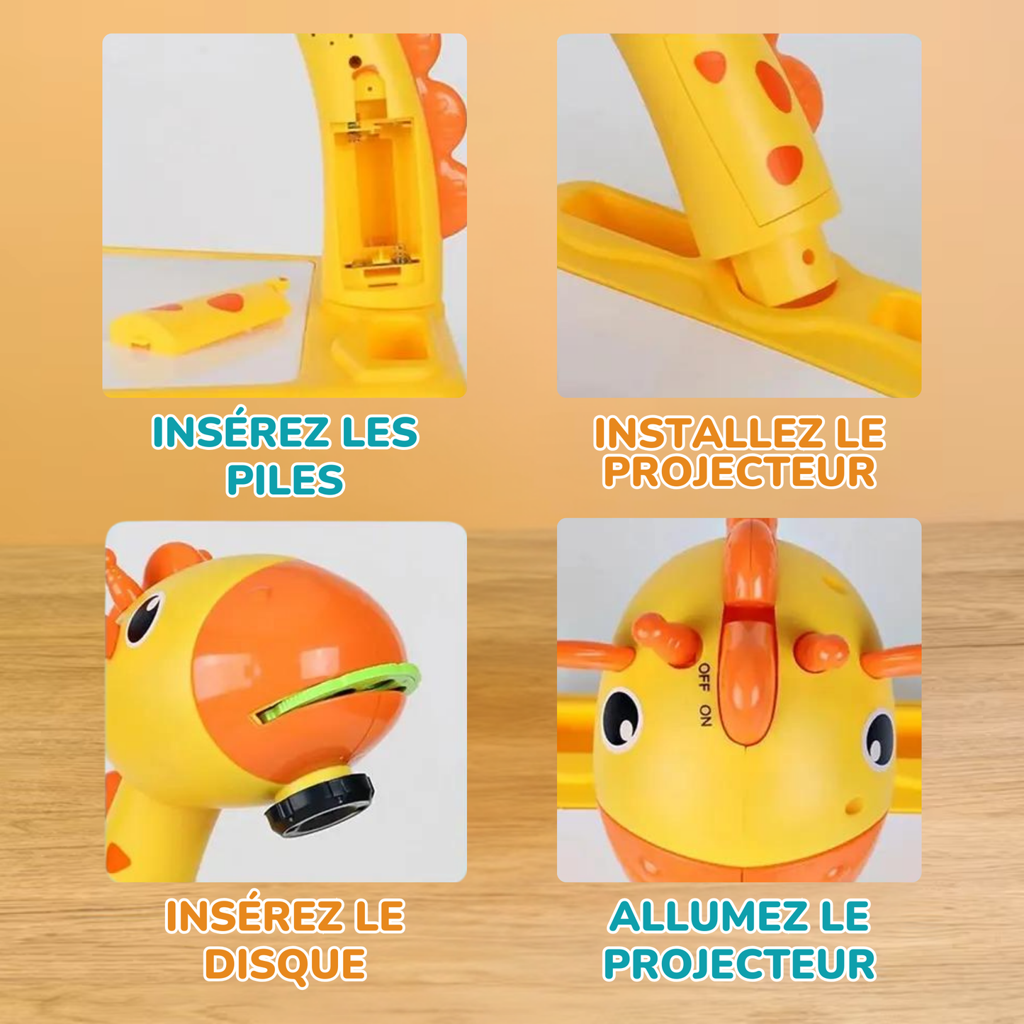 Table Kids : La Table Projecteur de Dessin Girafe Magique
