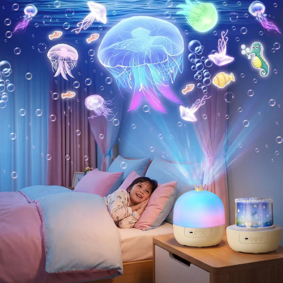 LED Star & Ocean Wave Projector Night Light for Kids – 15 Films
