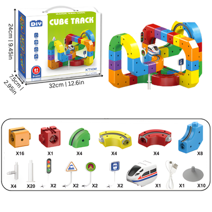 Magical Rechargeable Train Track Builder | STEM Cube System
