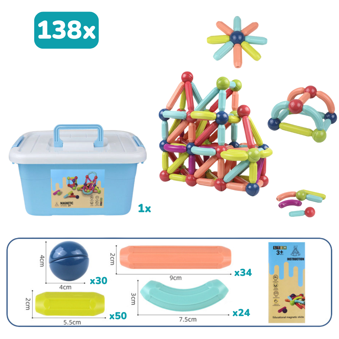 Magneti Stix - 3D Magnetic Building Blocks Set