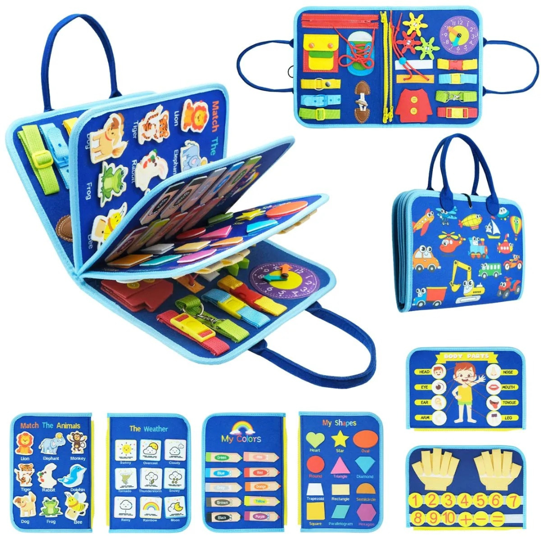 Montessori Activity Board - Sensory Fine Motor Skills Toy