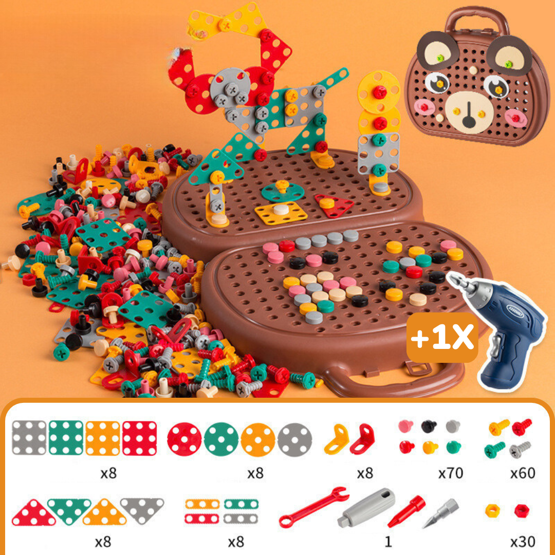 Montessori Tool Kit - 3D Creative Building & Drill Set